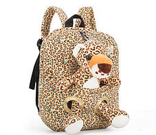 Дитячий м'який  рюкзак з м'якою іграшкою в кишені, фото 3