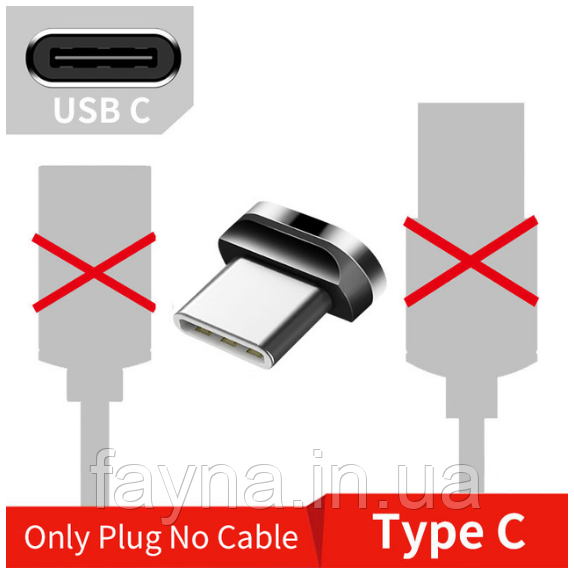 Конектор (магнітик) Type-C для магнітної зарядки Essager (3А)