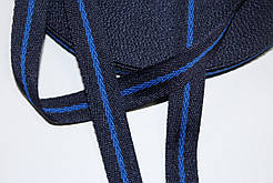 Тесьма Стрічка кіперна 20мм синій+1п бірюзовий бобіна 50м