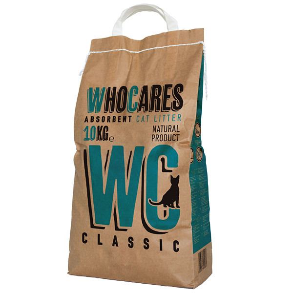 WC ВІСІ КЛАСІК (WhoCares Classic) вбираючий наповнювач у котячий туалет, без запаху, фото 1