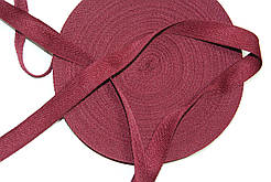 Тесьма Стрічка кіперна 20мм бордовий бобіна 50м