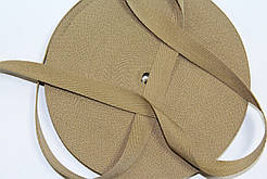 Тесьма Стрічка кіперна 20мм темно-бежевий бобіна 50м