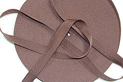 Тесьма Стрічка кіперна 20мм коричневий бобіна 50м