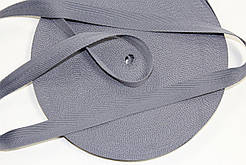 Тесьма Стрічка кіперна 20мм сірий бобіна 50м