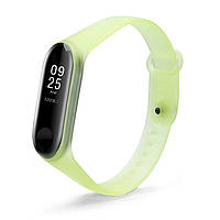 Браслет для Xiaomi Mi Band 3 / 4 Прозорий Зелений