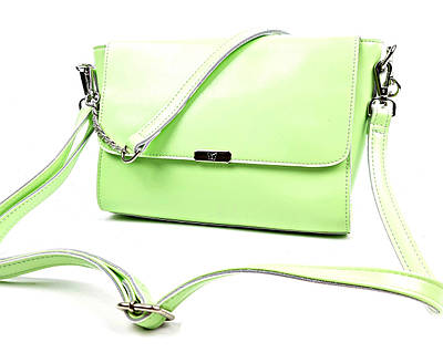 Жіноча шкіряна яскраве Світло-зелена сумка