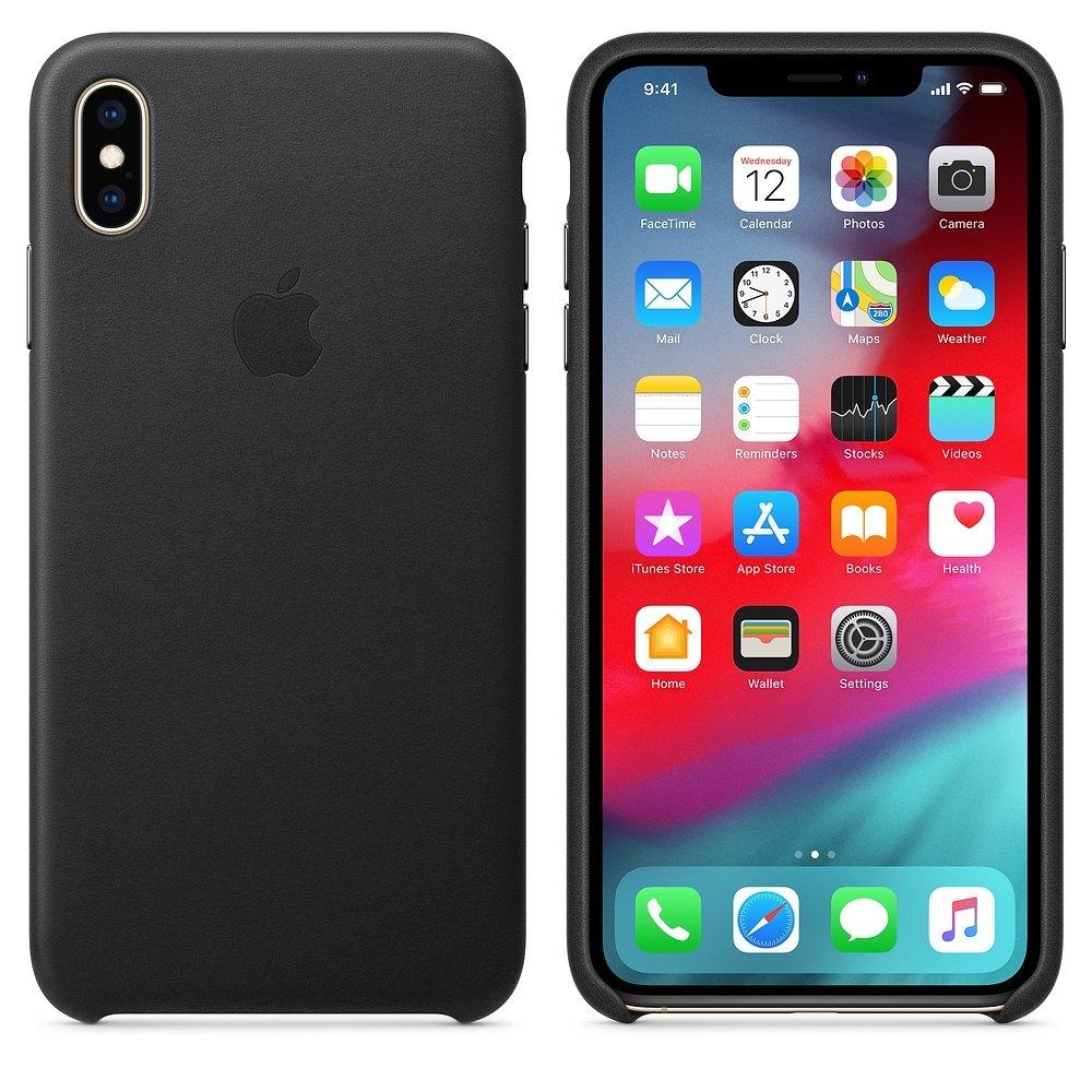 Чохол Apple Leather Case Black (MRWT2ZM/A) для IPhone Xs Max