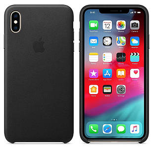 Чохол Apple Leather Case Black (MRWT2ZM/A) для IPhone Xs Max