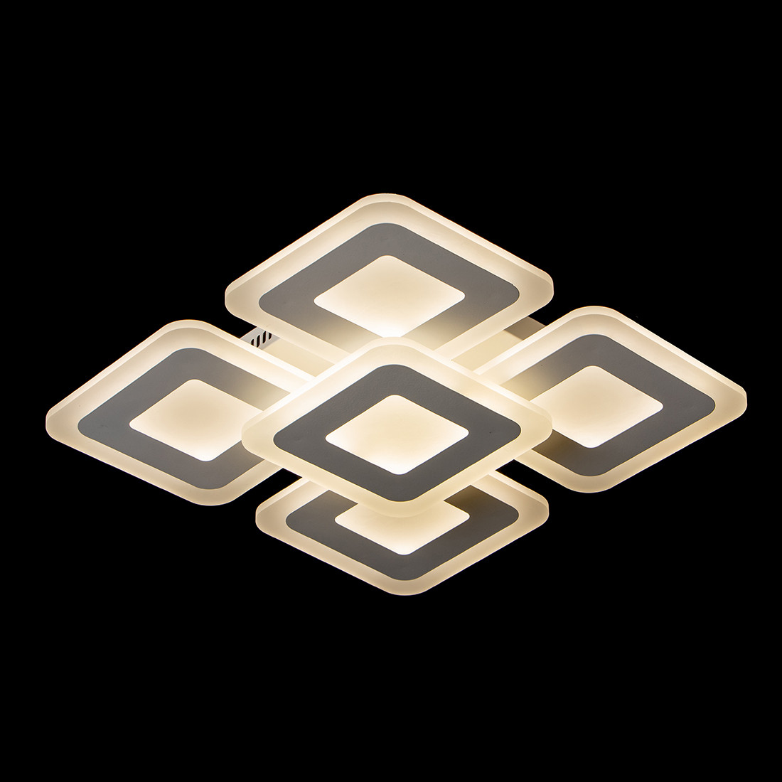 Світлодіодна люстра квадрат із пультом керування біла 