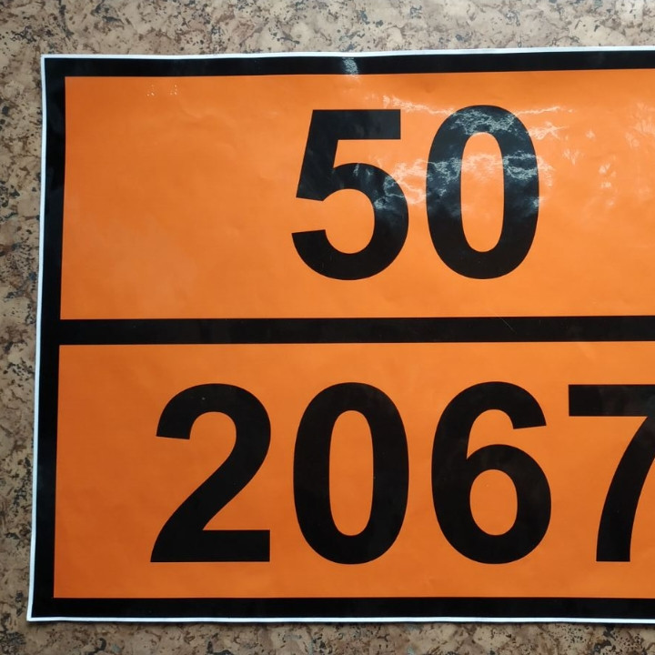 Інформаційна таблиця небезпечного вантажу 50/2067, фото 1
