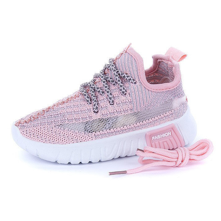 Кросівки дитячі легкі літні Кеди для дівчинки. Сліпони на літо, 33 розмір (рожеві), фото 1