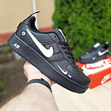 Кросівки чоловічі НАЙК Nike Air Force 1 чорні розпродажу 46р 29.5 см, фото 3
