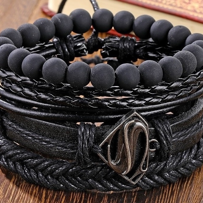 Браслет чоловічий шкіряний на руку, фото 1