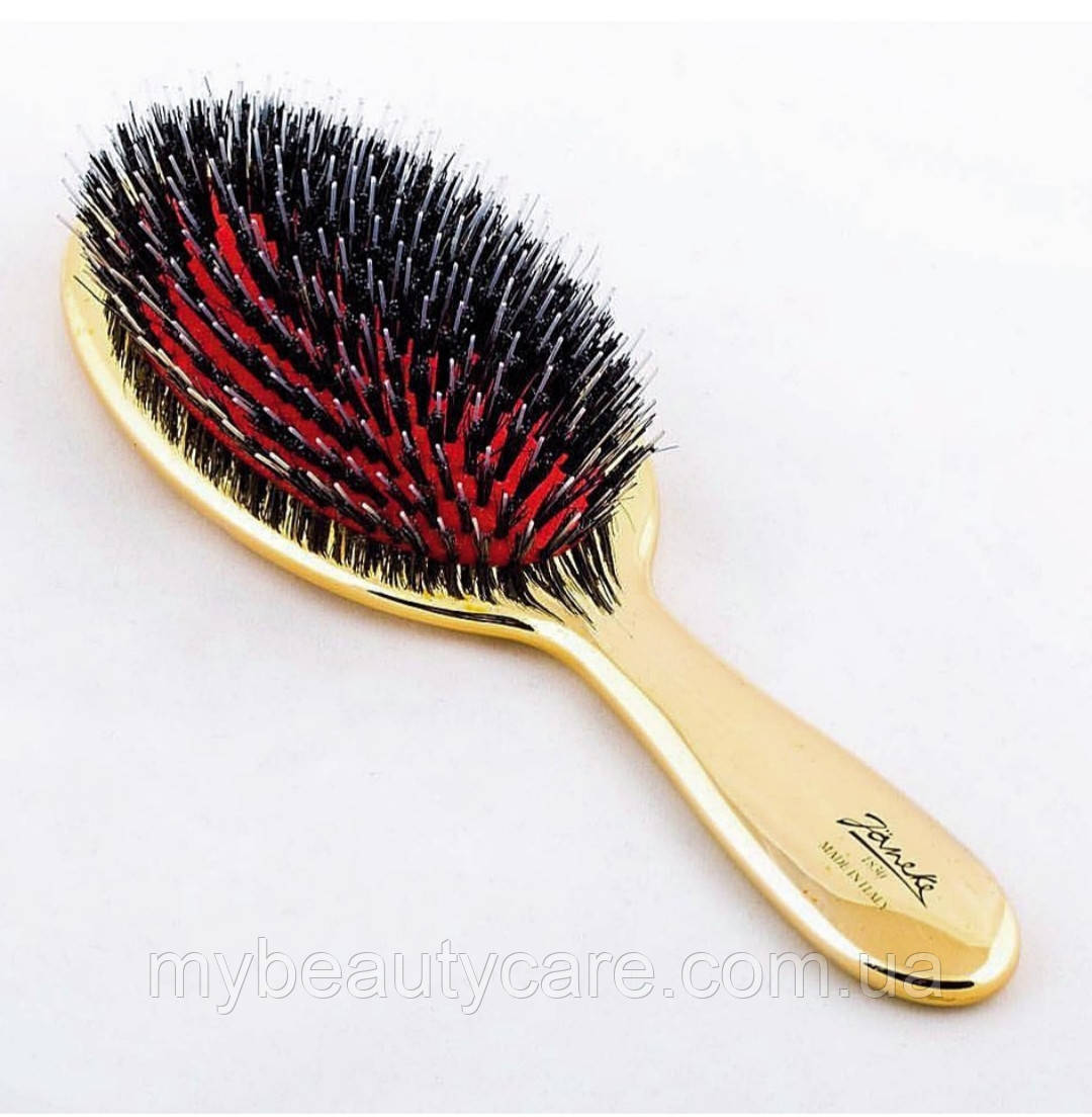 Janeke GOLD расчёска для волос с натуральной щетиной (розмір L)