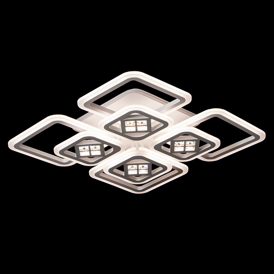 Світлодіодна люстра квадрат з пультом керування й підсвіткою RGB 224 W+10 W 560*560*120