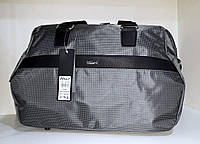 Спортивная сумка дорожная багажная на плечо серая мужская тканевая с карманом Dolly 793 размер 40х26х20 см