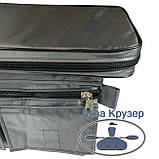 М'яке сидіння накладка 710х200х50 мм з сумкою рундуком для надувних човнів ПВХ, колір сірий, фото 3