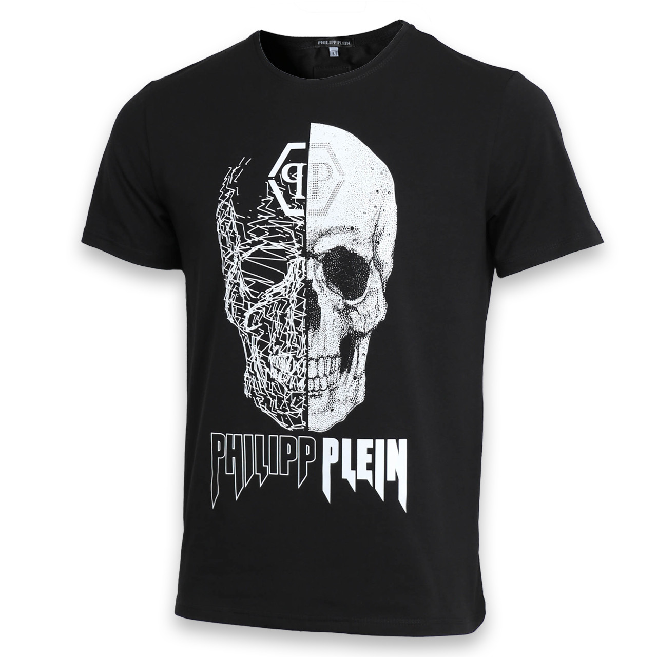 Футболка чоловіча чорна з принтом PHILIPP PLEIN No4 Ф-10 BLK XL (Р) 19-654-020-001, фото 1