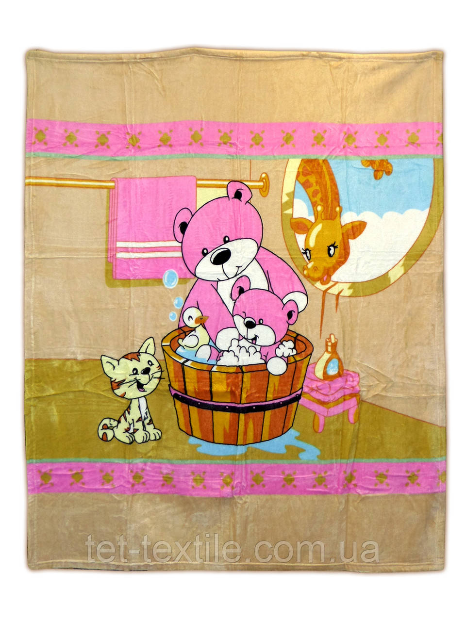 Плед дитячий із мікрофібри "Ведмедики" (127х152)