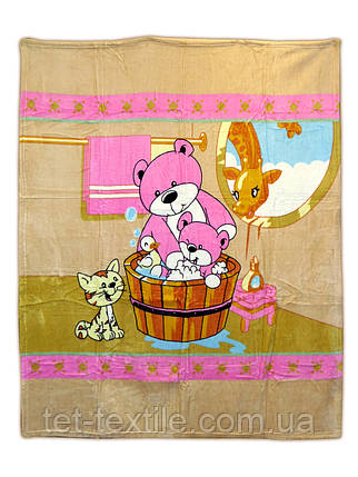 Плед дитячий із мікрофібри "Ведмедики" (127х152), фото 1