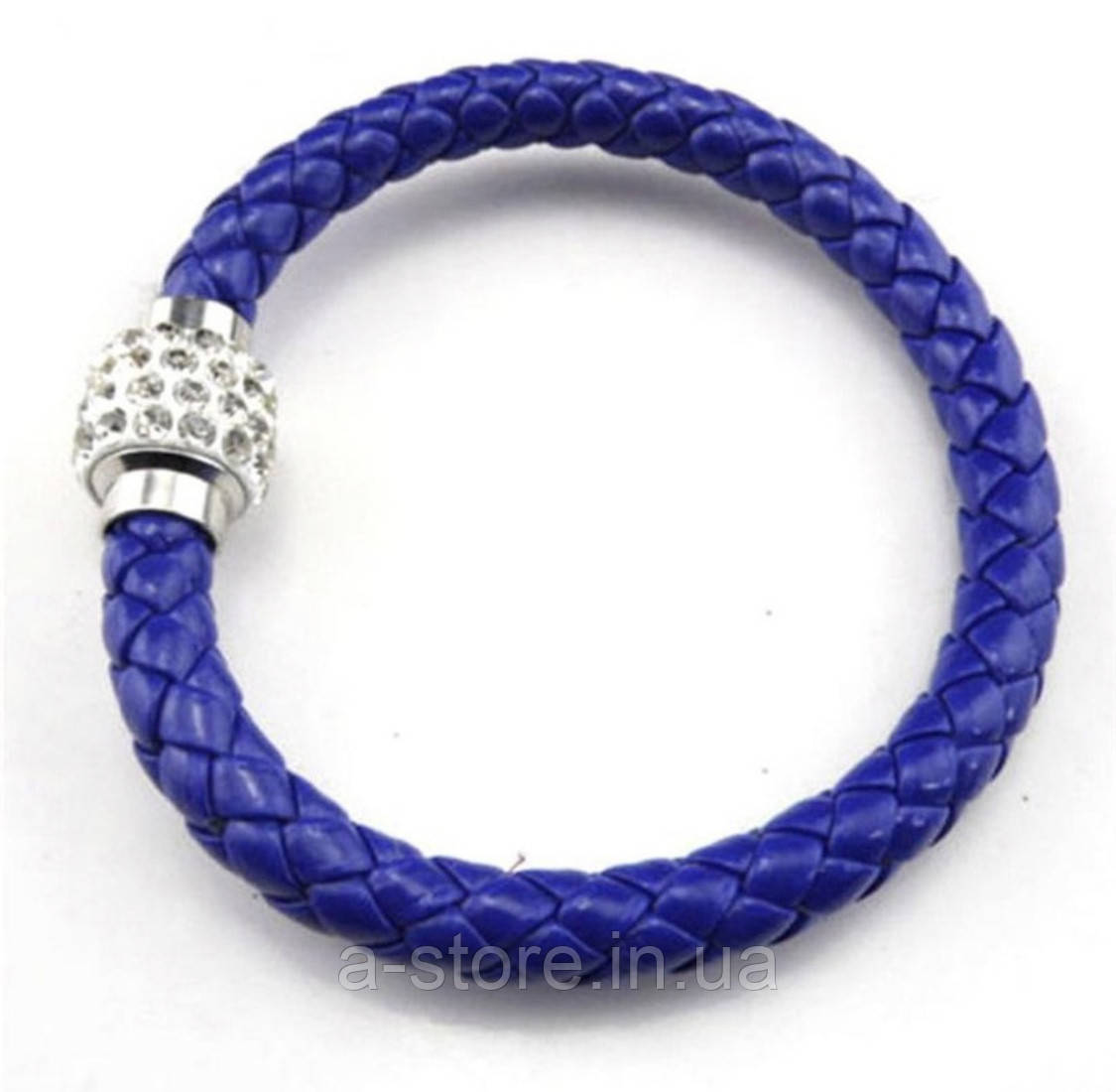 Магнітний браслет із камінчиками синій, фото 1