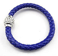Магнітний браслет із камінчиками синій