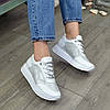 Кросівки шкіряні жіночі білі на шнурівці. 40 розмір, фото 6