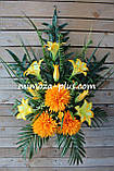 Штучні квіти - Поминальний букет "Хризантема, лілія", 70 см, фото 4
