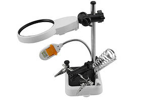 Третя рука для пайки MG 16129 DC, держак плати, підставка для пяльника