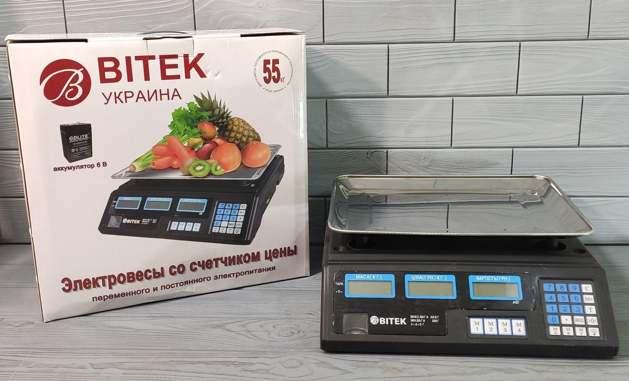 Ваги торгові електронні BITEK YZ-208TP 55кг, фото 1