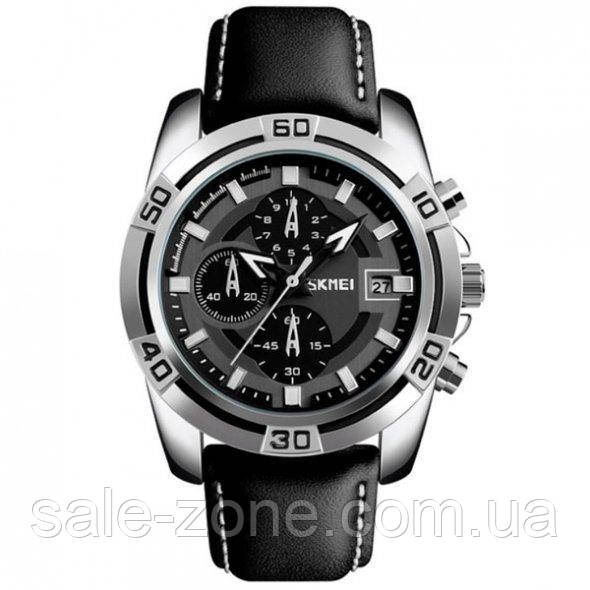 Мужские наручные часы Skmei 9156 Avalon (Черный з серебристым корпусом) - фото 4 - id-p1181602726