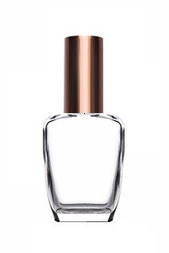 Прозорий флакон Гоя 30 мл з металевим спреєм коричневий