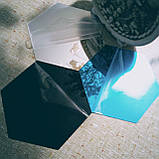 Акрилове дзеркало «Сота» 180×156×90 мм 1 шт синій глянець, фото 6