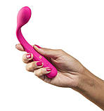 Преміальний вібратор стимулятор точки G "Cosmopolitan Bendable Love Vibrator Purple" колір рожевий, фото 2