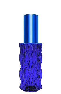 Синій флакон для парфумерії матильда 20 мл із металевим спреєм синім, фото 1