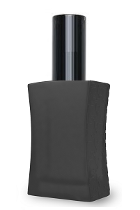 Чорний флакон для парфумерії шабо 30 мл із металевим спреєм чорним, фото 1