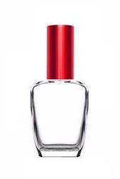 Прозорий флакон Гойя 50 мл зі спреєм червоного кольору