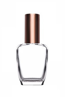 Прозорий флакон Гойя 50 мл зі спреєм коричневого кольору, фото 1