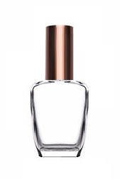 Прозорий флакон Гойя 50 мл зі спреєм коричневого кольору