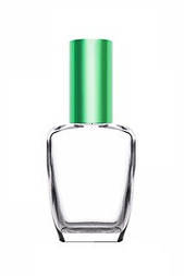 Прозорий флакон Гойя 50 мл зі спреєм салатового кольору