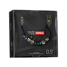 USB Cable Remax (OR) Jewellery RC-058i Black Lightning 0.5 m