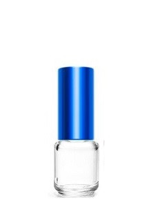 Прозорий флакон Смайл 5 мл зі спреєм синього кольору, фото 1