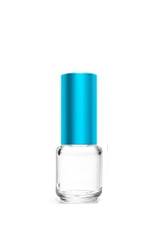 Прозорий флакон Смайл 5 мл зі спреєм бірюзового кольору, фото 1