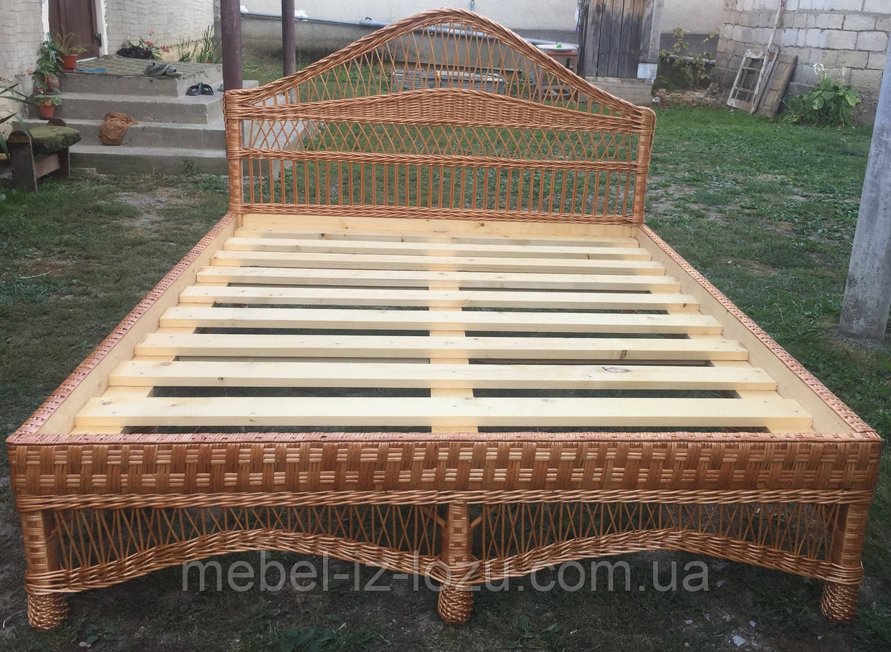 Ліжко з лози No1 (2х1,6 м.)