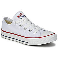 Білі кеди Converse All Star Низькі (розміри 38-46) чоловічі та жіночі з білою підошвою, Текстиль