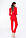 Костюм-трійка жіночий стильний — штани, майка та кардиган із поясом арт 165, колір червоний, фото 2