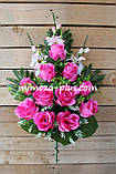 Штучні квіти — Помінний букет "Рожевий, гладиолус", 65 см, фото 6