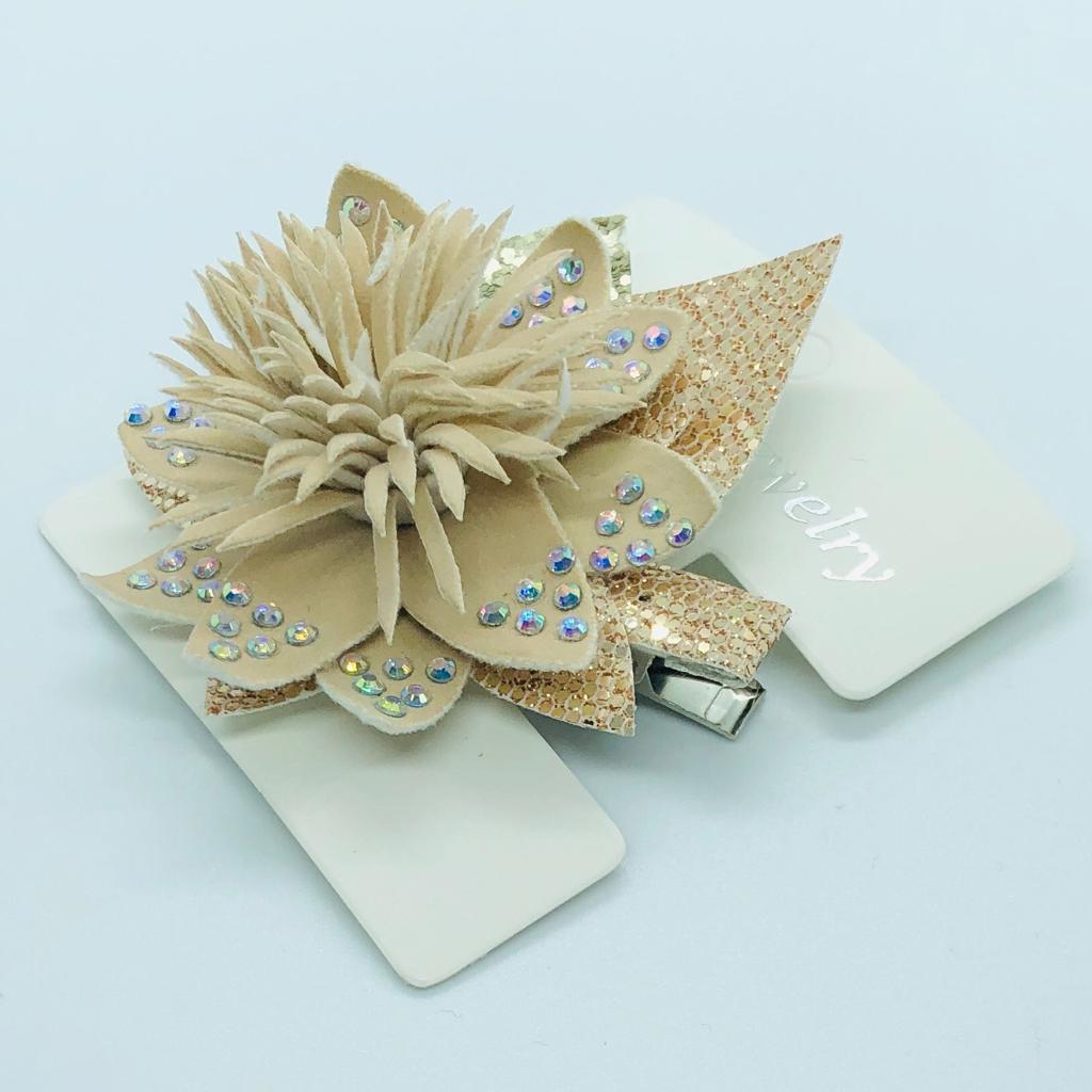 Заколка для Девочки с Цветком в Стразах Заколка для Волос Нарядная ...