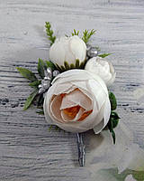Эксклюзивные бутоньерки в белом цвете