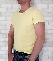 Жовта футболка чоловіча, однотонна
